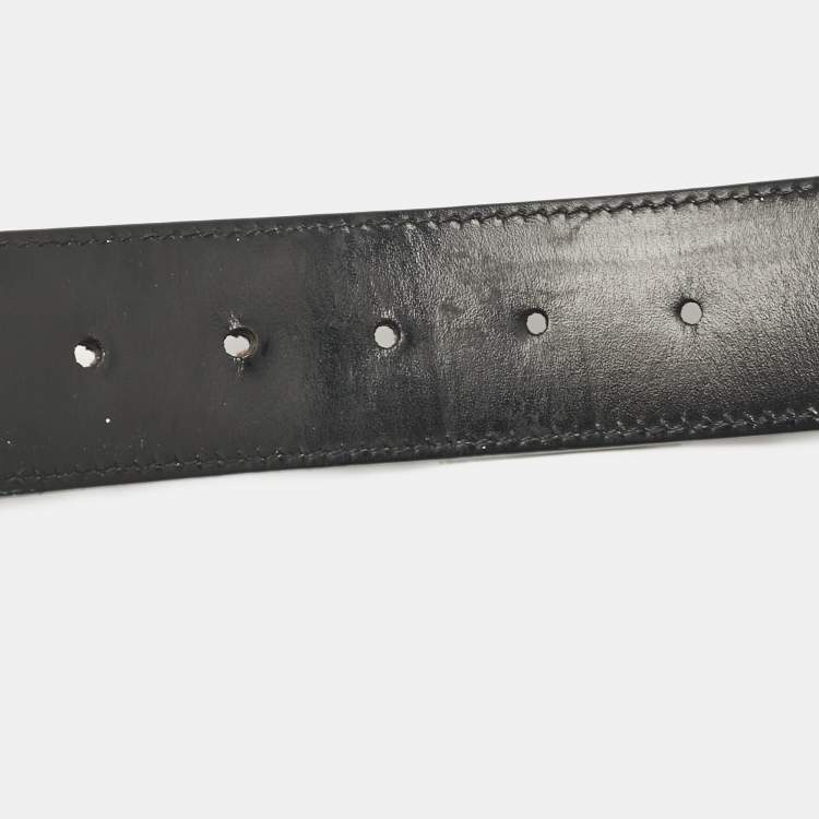Pre Owned Louis Vuitton Damier Graphite Canvas LV Initiales Belt 105 CM