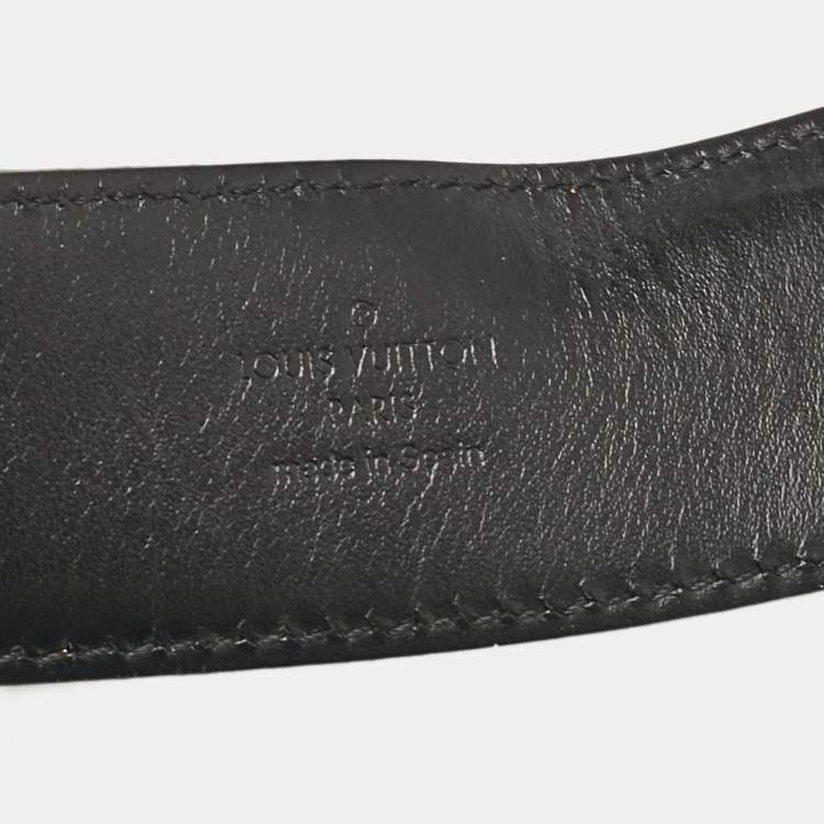 Pre Owned Louis Vuitton Damier Graphite Canvas LV Initiales Belt 105 CM