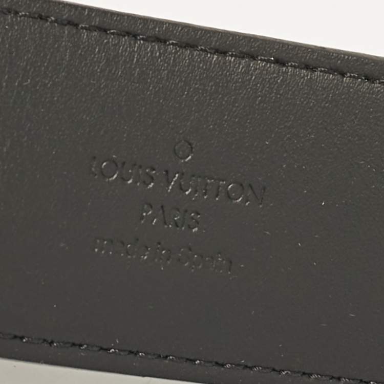 Pre Owned Louis Vuitton Damier Graphite Canvas LV Initiales Belt 100 CM