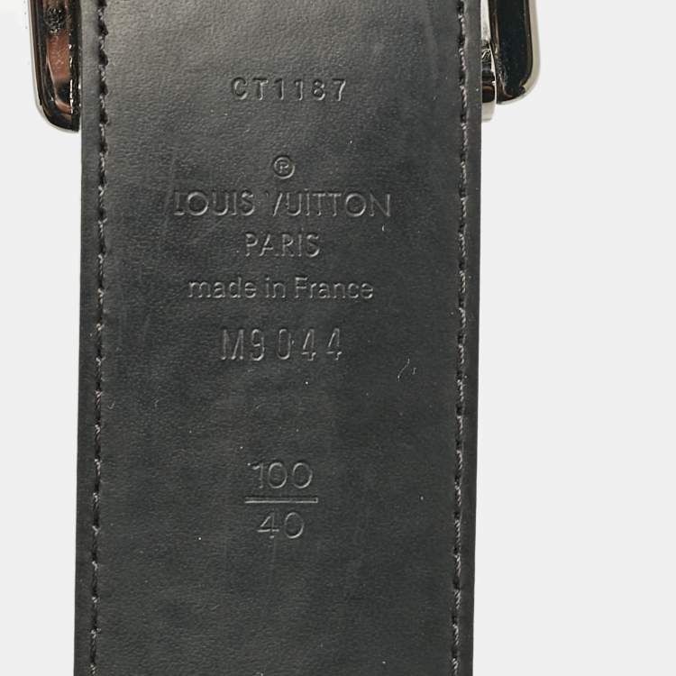 Pre Owned Louis Vuitton Monogram Eclipse Ceinture Buckle Belt 100CM