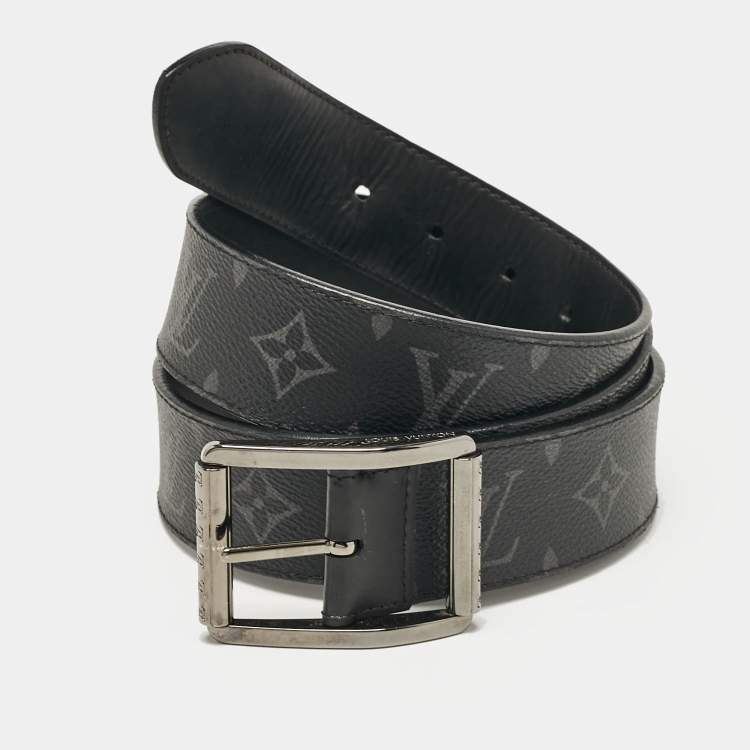 Pre Owned Louis Vuitton Monogram Eclipse Ceinture Buckle Belt 100CM