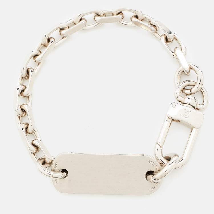 Pre Owned Louis Vuitton Silver Tone Chain Bracelet