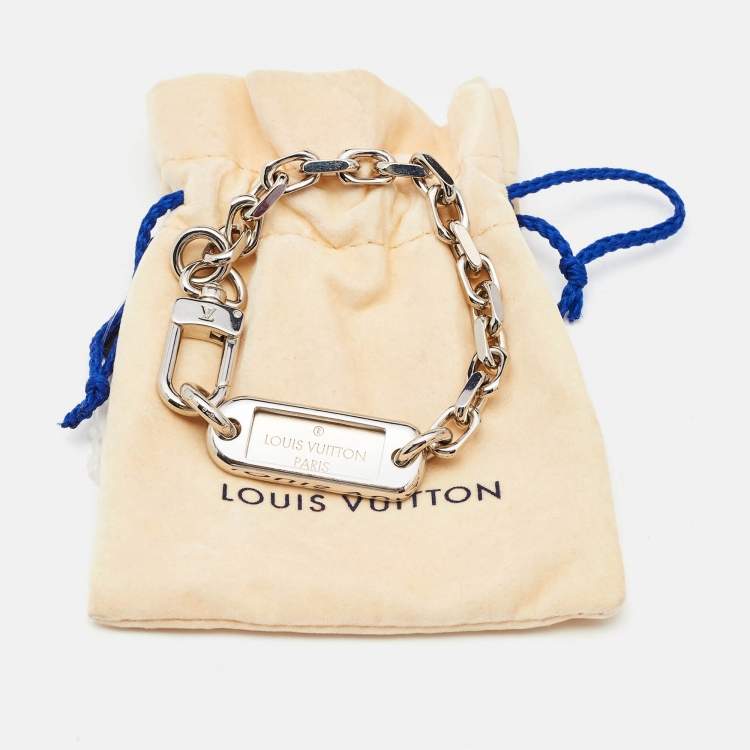 Pre Owned Louis Vuitton Silver Tone Chain Bracelet