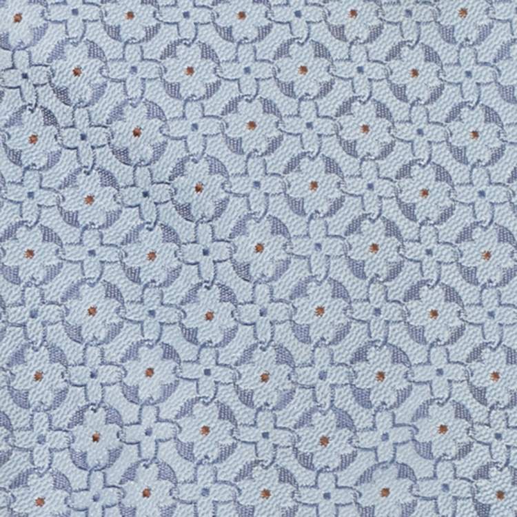 Pre Owned Louis Vuitton Blue Patterned Silk Tie