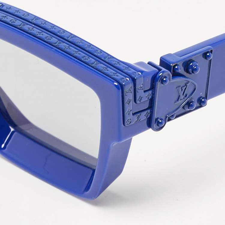 Pre Owned Louis Vuitton Blue/Grey Mirrored Z1276W 1.1 Millionaires Sunglasses