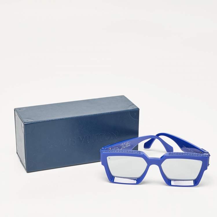 Pre Owned Louis Vuitton Blue/Grey Mirrored Z1276W 1.1 Millionaires Sunglasses