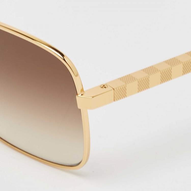 Pre Owned Louis Vuitton Brown/Gold Gradient Altitude Sunglasses