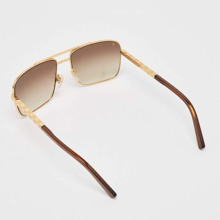 Pre Owned Louis Vuitton Brown/Gold Gradient Altitude Sunglasses