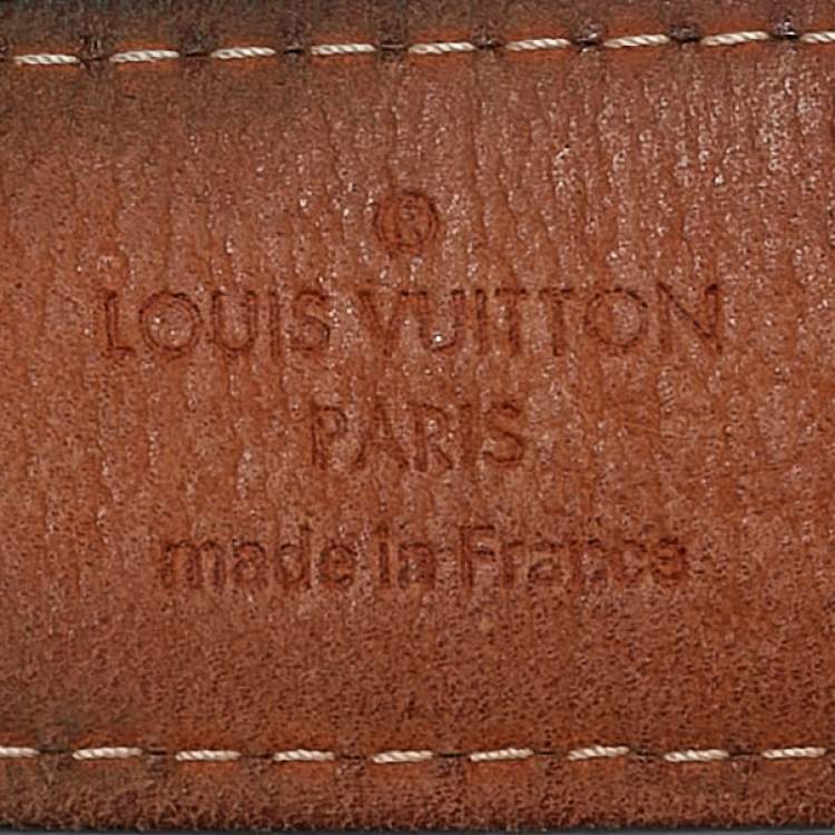 Pre Owned Louis Vuitton Damier Ebene Canvas Buckle Belt 85 CM