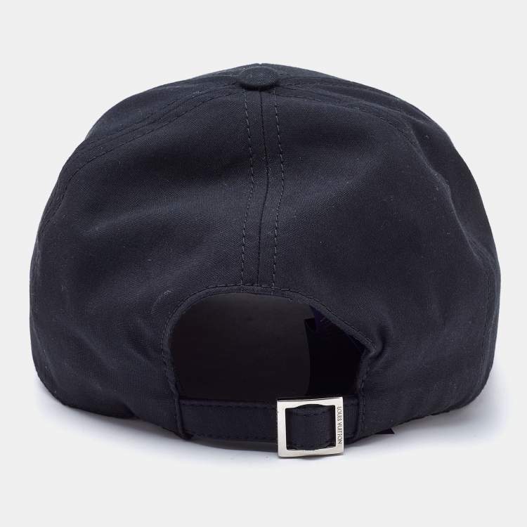 Pre Owned Louis Vuitton Black Only LV Cotton Baseball Cap