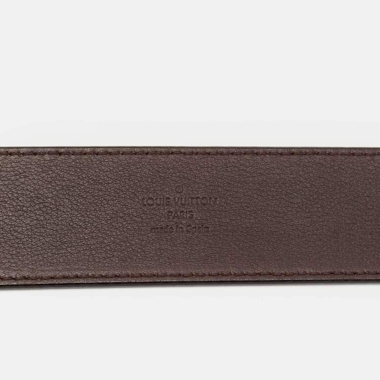Pre Owned Louis Vuitton Amarante Monogram Vernis LV Initiales Belt 85CM