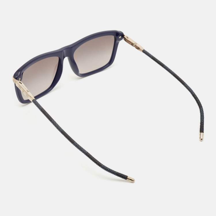 Pre Owned Louis Vuitton Blue Damier Alliance Square Sunglasses