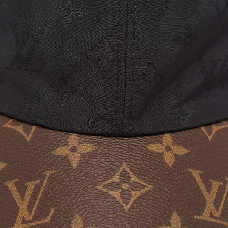 Pre Owned Louis Vuitton Black Polyester and Leather LV Get Ready Cap L