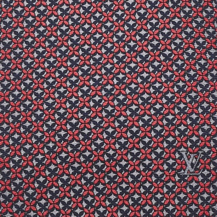 Pre Owned Louis Vuitton Pink/Blue Printed Silk Classic Tie 