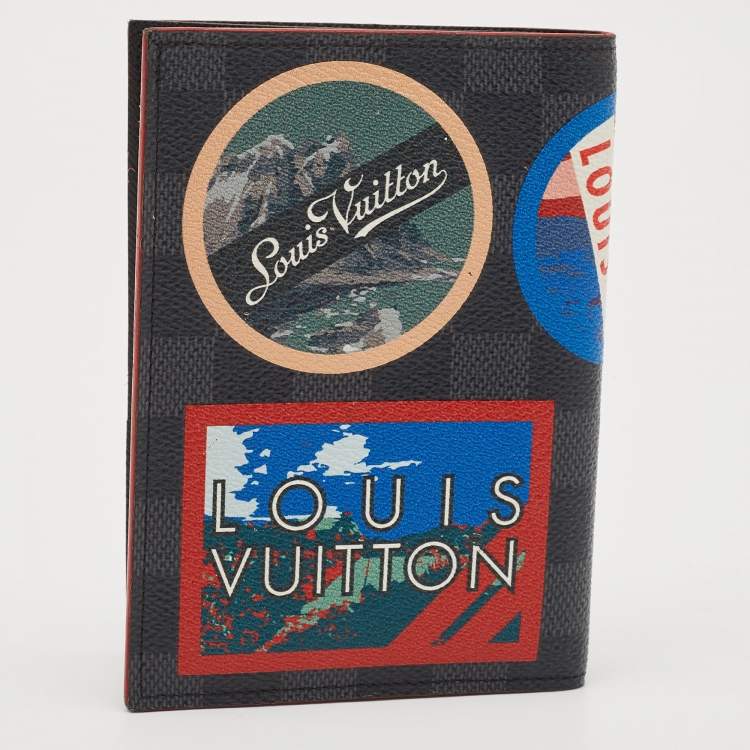 Pre Owned Louis Vuitton Damier Graphite Canvas Swiss Alps Passport Holder