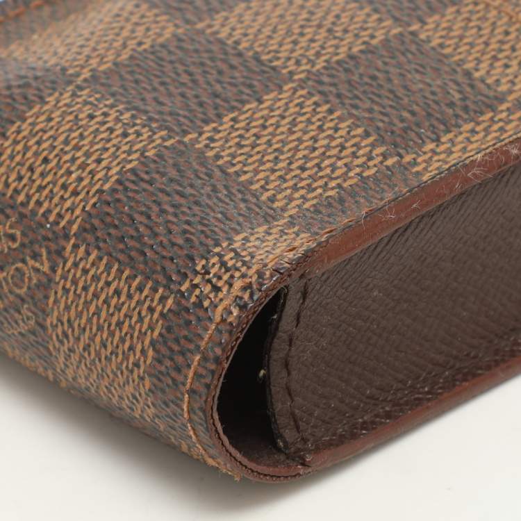 Pre Owned Louis Vuitton Damier Ebene Canvas Cigarette Case