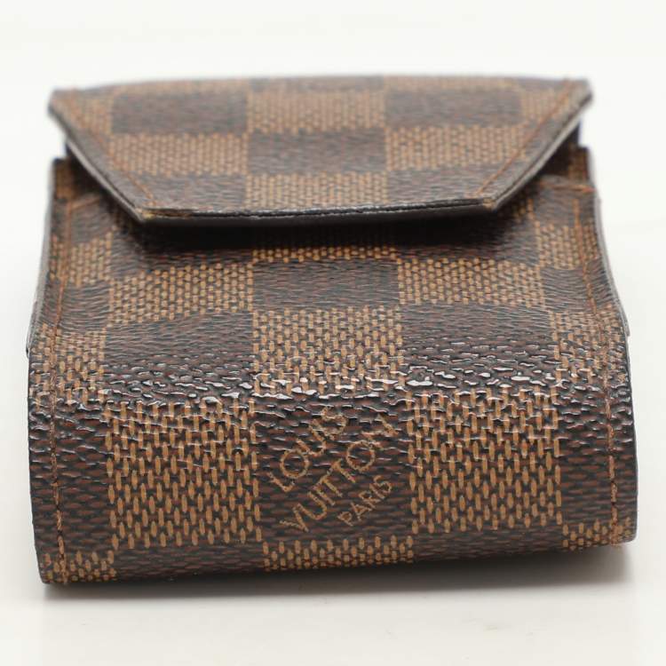 Pre Owned Louis Vuitton Damier Ebene Canvas Cigarette Case
