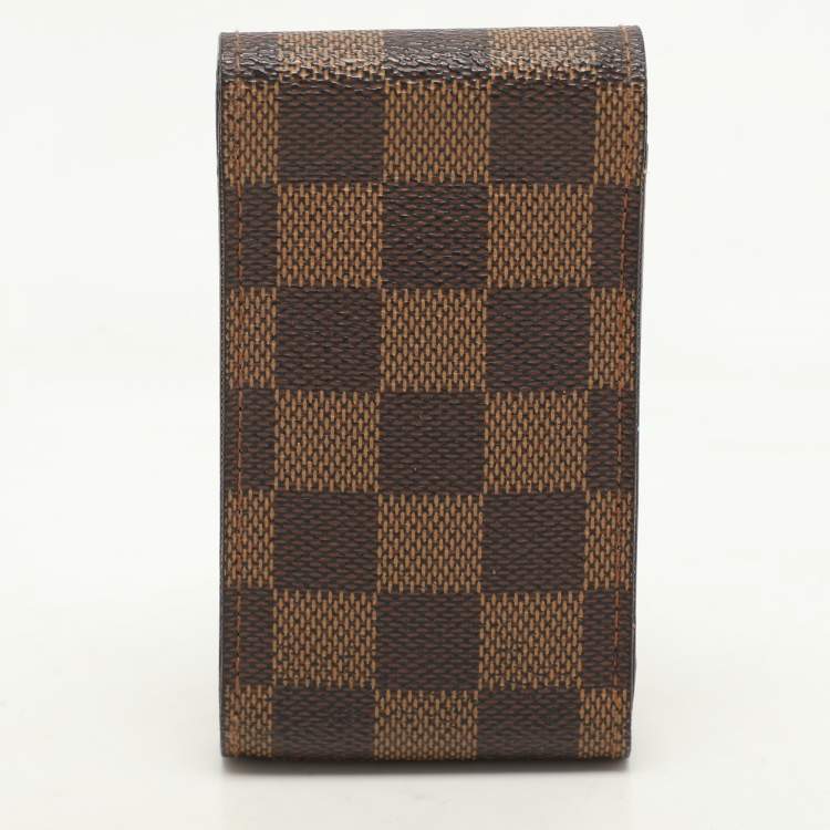 Pre Owned Louis Vuitton Damier Ebene Canvas Cigarette Case