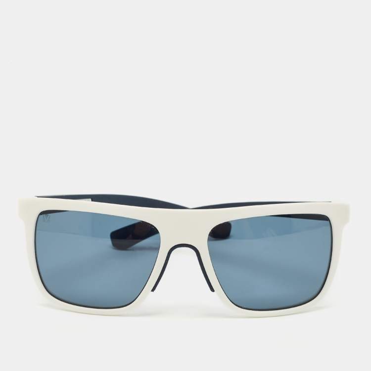 Pre Owned Louis Vuitton White/Blue Polarized Z0930W America's Cup Nautical Wayfarer Sunglasses  