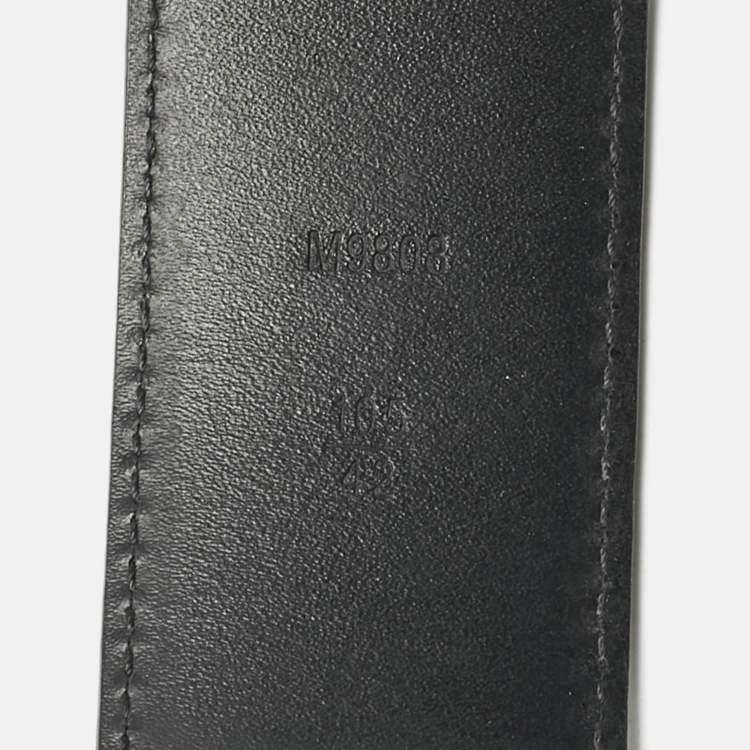Pre Owned Louis Vuitton Damier Graphite Canvas LV Initiales Belt 105CM