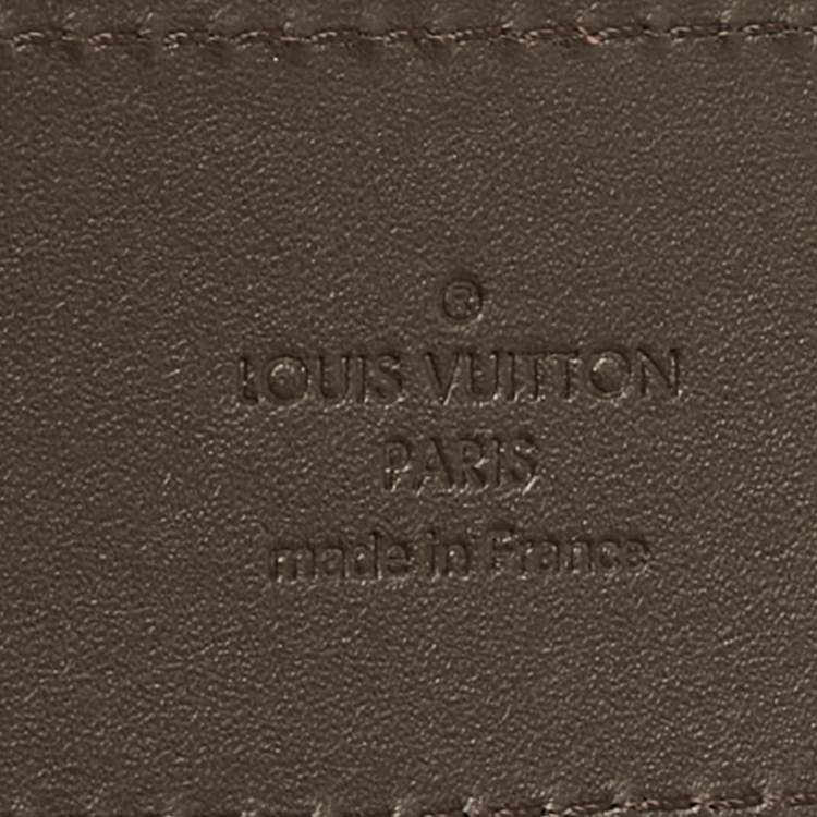 Pre Owned Louis Vuitton Damier Ebene Canvas LV Initiales Belt 110 CM