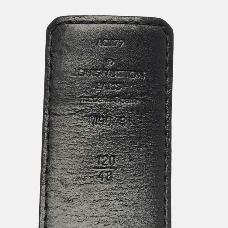 Pre Owned Louis Vuitton Monogram Eclipse Canvas LV Initiales Belt 120 CM