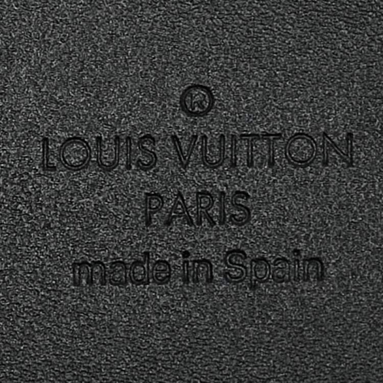 Pre Owned Louis Vuitton Damier Graphite Canvas LV Initiales Belt 90CM