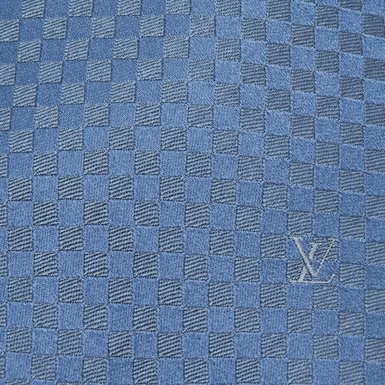Pre Owned Louis Vuitton Blue Silk Damier Classic Tie 