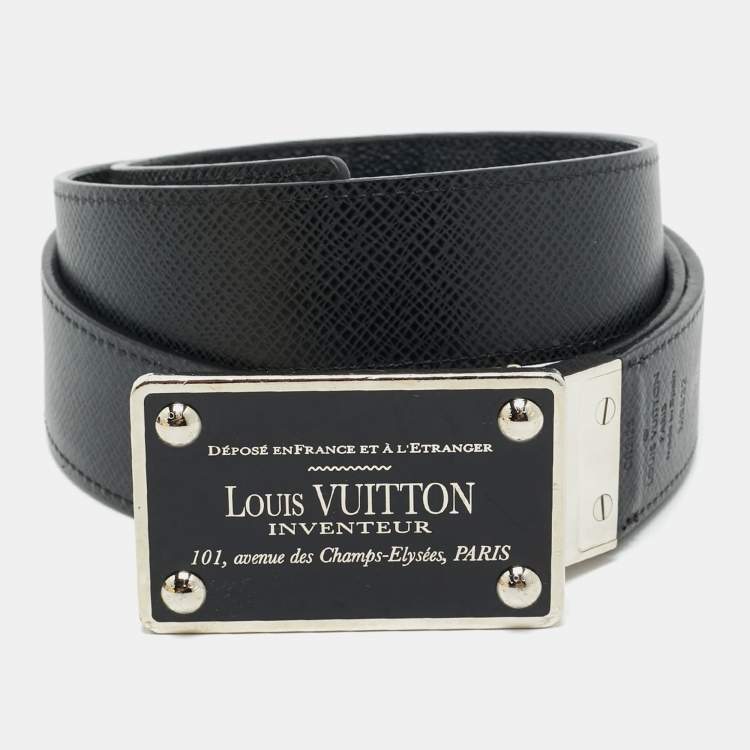 Pre Owned Louis Vuitton Damier Graphite Canvas Inventeur Reversible Belt 95 CM