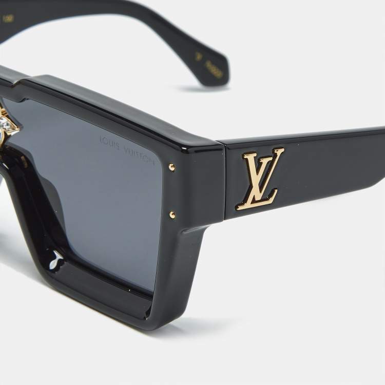 Pre Owned Louis Vuitton Black Z2053W Crystals Cyclone Sunglasses