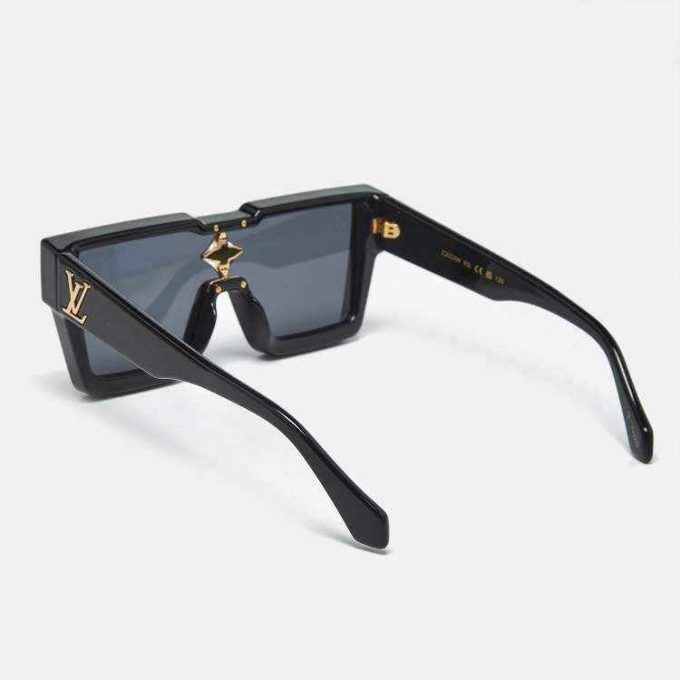 Pre Owned Louis Vuitton Black Z2053W Crystals Cyclone Sunglasses