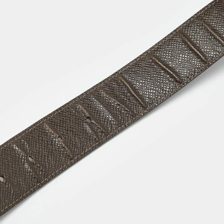Pre Owned Louis Vuitton Damier Ebene Canvas Inventeur Reversible Belt 100 CM