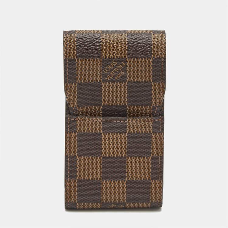 Pre Owned Louis Vuitton Damier Ebene Canvas Cigarette Case
