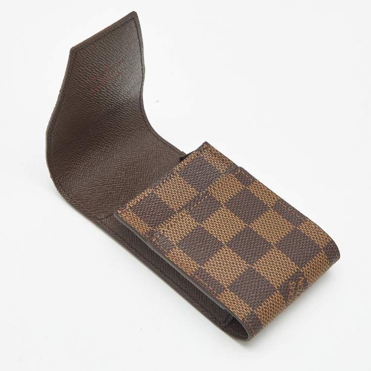 Pre Owned Louis Vuitton Damier Ebene Canvas Cigarette Case