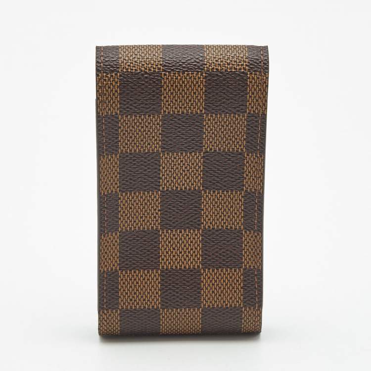 Pre Owned Louis Vuitton Damier Ebene Canvas Cigarette Case