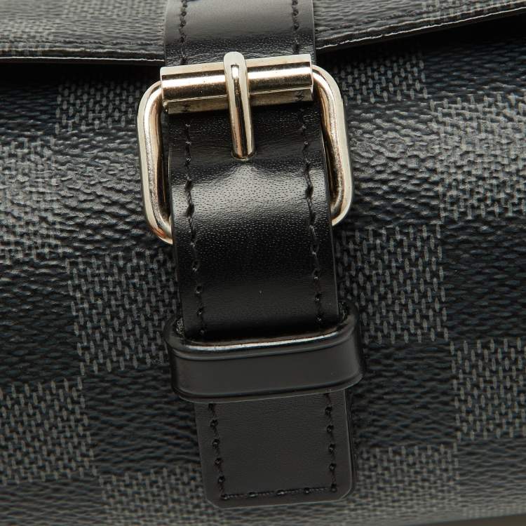 Pre Owned Louis Vuitton Damier Graphite Canvas 3 Watch Case