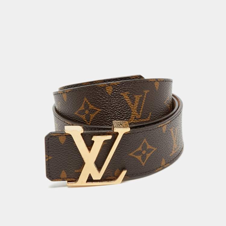 Pre Owned Louis Vuitton Monogram Canvas LV Initiales Belt 90CM