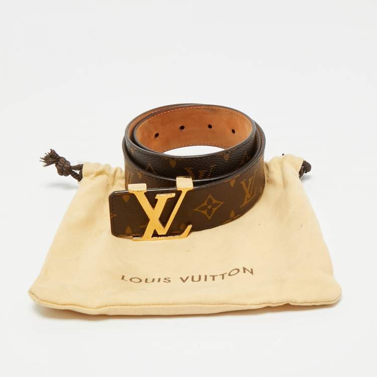 Pre Owned Louis Vuitton Monogram Canvas LV Initiales Belt 90CM