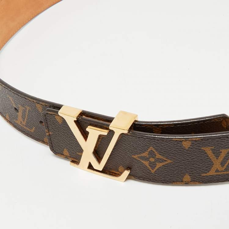 Pre Owned Louis Vuitton Monogram Canvas LV Initiales Belt 90CM