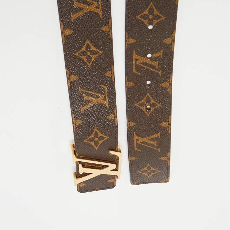 Pre Owned Louis Vuitton Monogram Canvas LV Initiales Belt 90CM