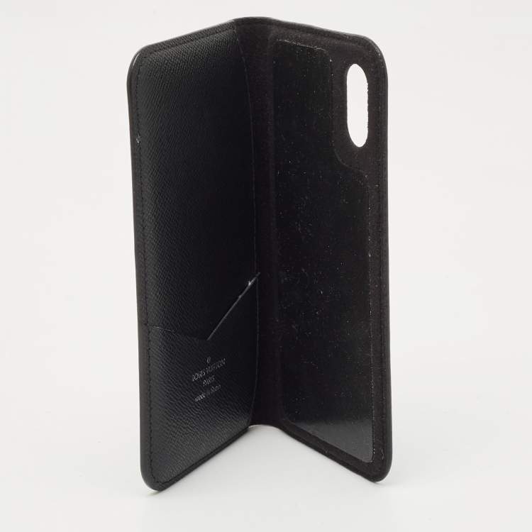 Pre Owned Louis Vuitton Monogram Eclipse Canvas iPhone X Folio Case