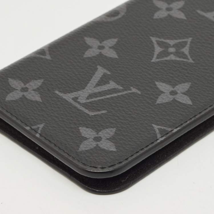 Pre Owned Louis Vuitton Monogram Eclipse Canvas iPhone X Folio Case