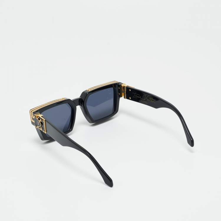 Pre Owned Louis Vuitton Black/Gold Tone Z1165W 1.1 Millionaires Sunglasses