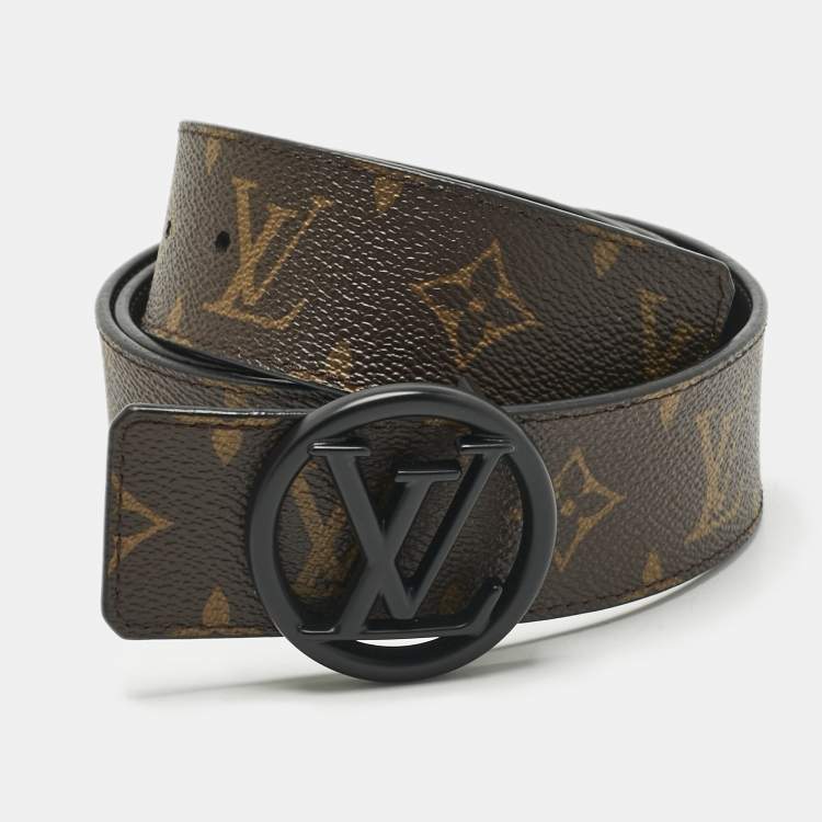 Pre Owned Louis Vuitton Monogram Canvas LV Circle Reversible Belt 100 CM