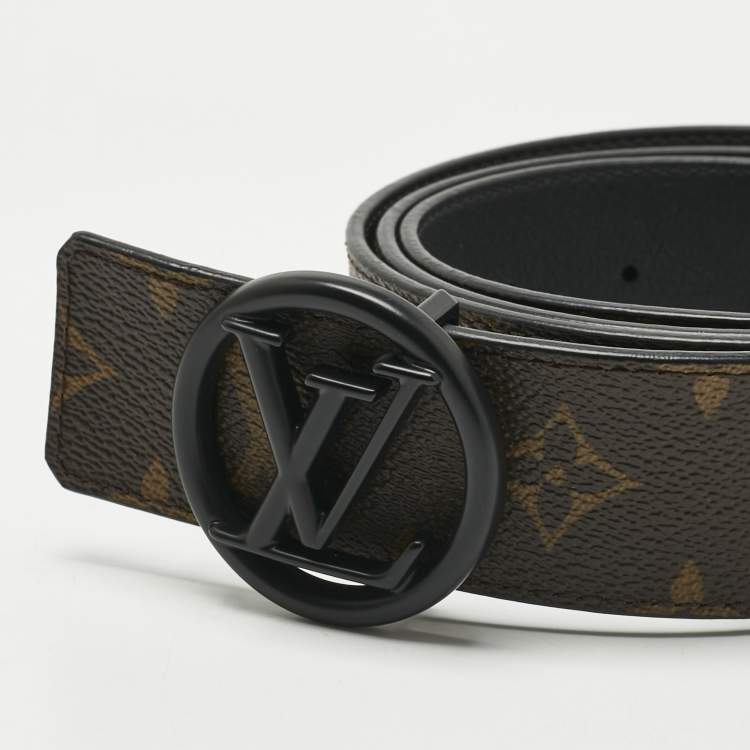 Pre Owned Louis Vuitton Monogram Canvas LV Circle Reversible Belt 100 CM
