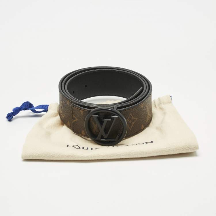 Pre Owned Louis Vuitton Monogram Canvas LV Circle Reversible Belt 100 CM