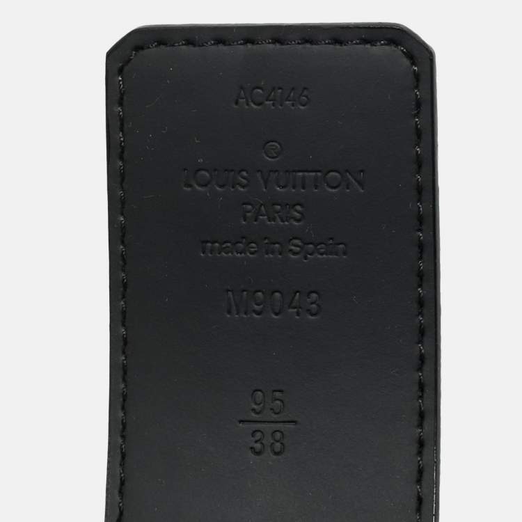 Pre Owned Louis Vuitton Monogram Eclipse Canvas LV Initiales Belt 95CM