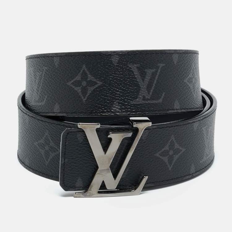 Pre Owned Louis Vuitton Monogram Eclipse Canvas LV Initiales Belt 95CM