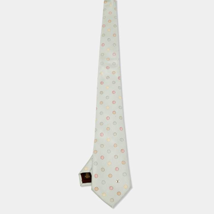 Pre Owned Louis Vuitton Multicolor Print Silk Tie 