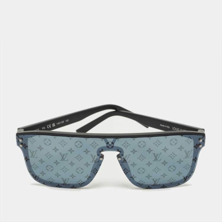 Pre Owned Louis Vuitton Black Z1082E Monogram LV Waimea Shield Sunglasses